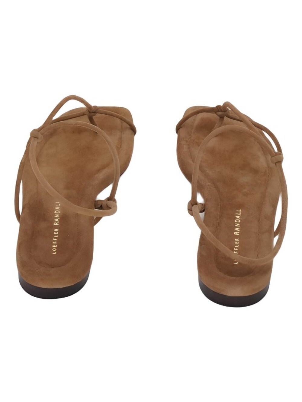 Loeffler Randall Eleanor Slingback Flat Strappy Sandal Cacao Brown Sz 7.5M - Picture 3 of 6
